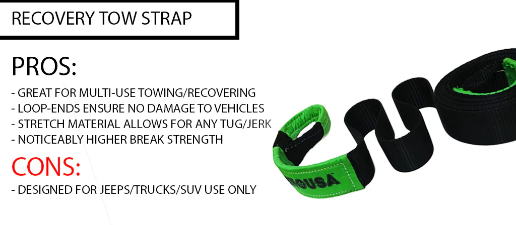 tow strap with hooks