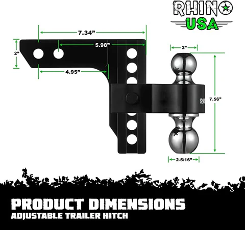 Drop hitch size