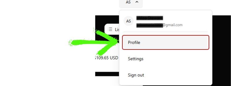 Account icon location