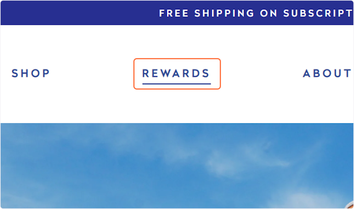Click on REWARDS