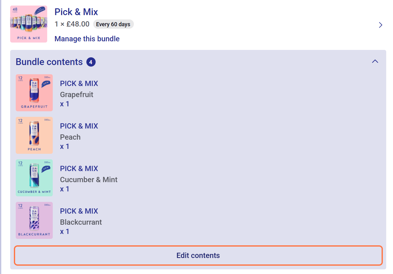 Click edit contents
