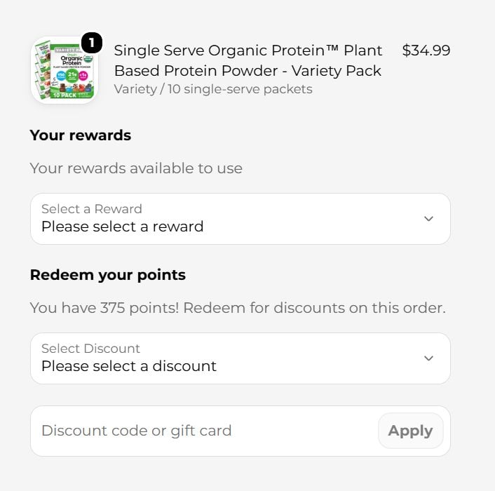 A screenshot of a gift card AI-generated content may be incorrect.