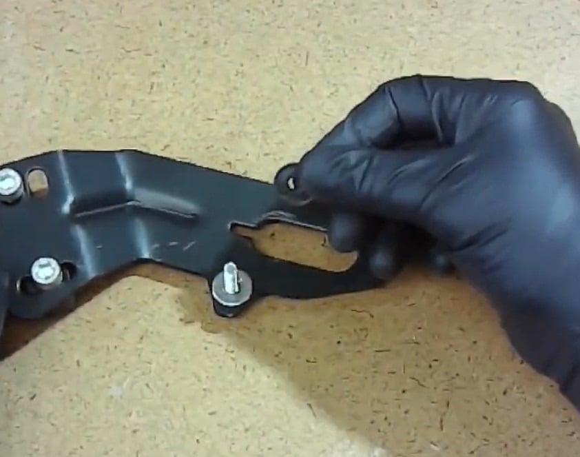 Metal washer and rubber washer added