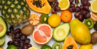 Fruit with vitamins attributed to them.
