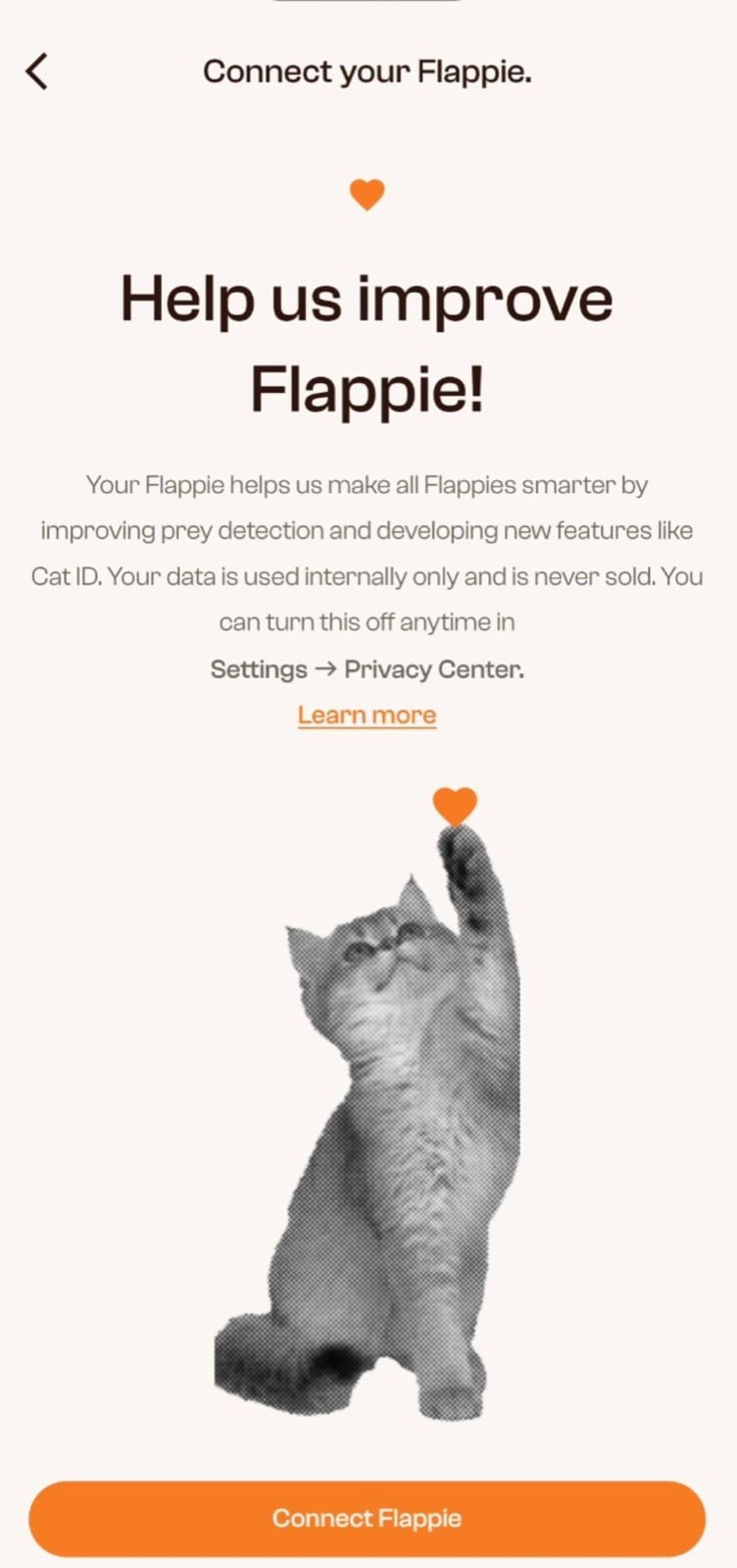 Freiwillige Datenfreigabe für Flappie auswählen