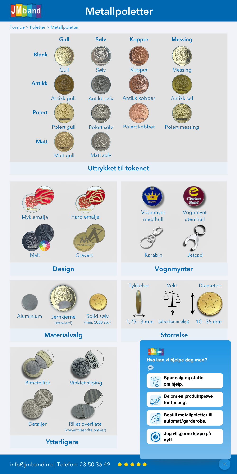 De vanligste valgmulighetene du trenger å vite om når du skal lage ditt eget metallmerke.