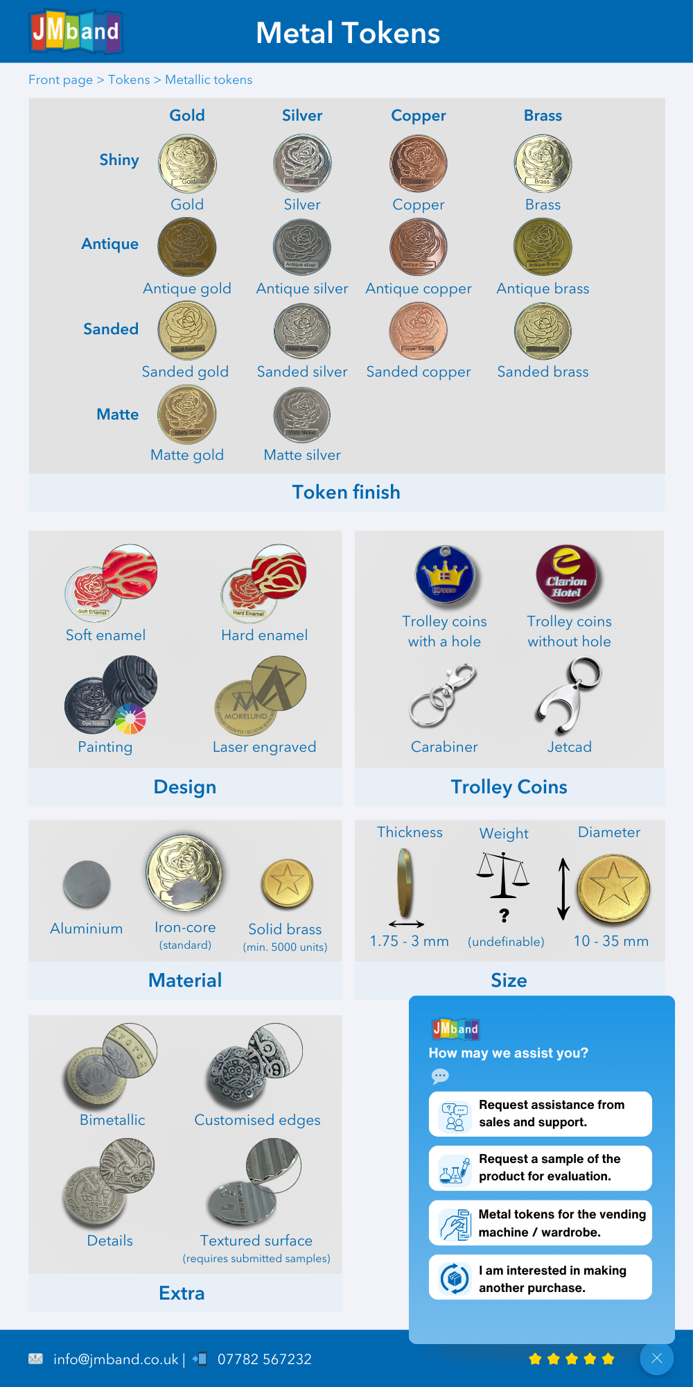 The most common options you need to know about when creating your own metal token.