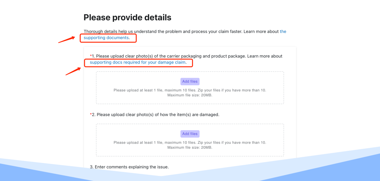 Flow of submitting a claim for damage-2