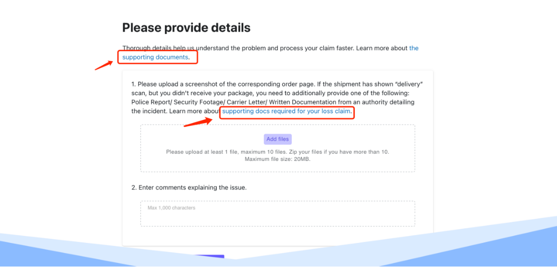 Flow of submitting a claim for loss-2