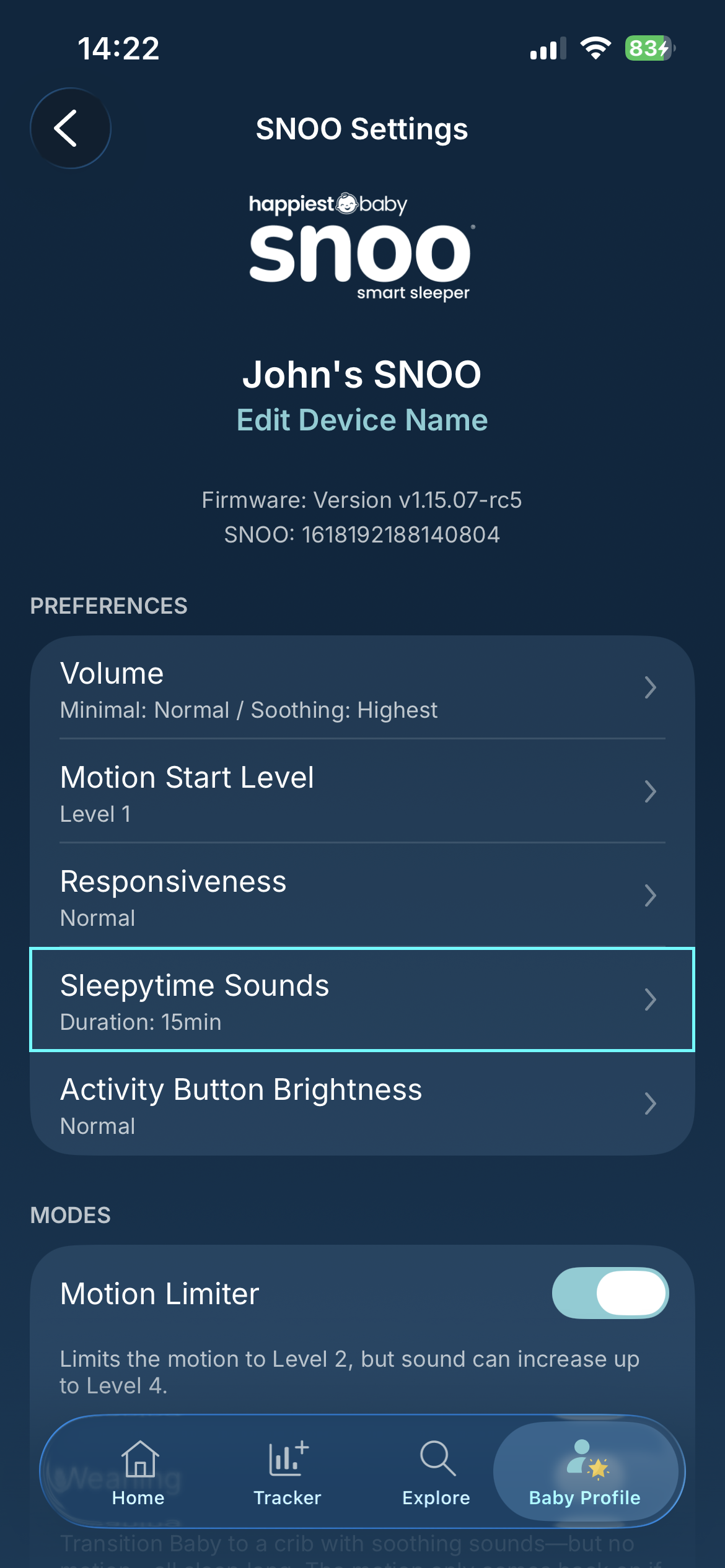 Can I set white noise to play outside of a SNOO session? 1.PNG