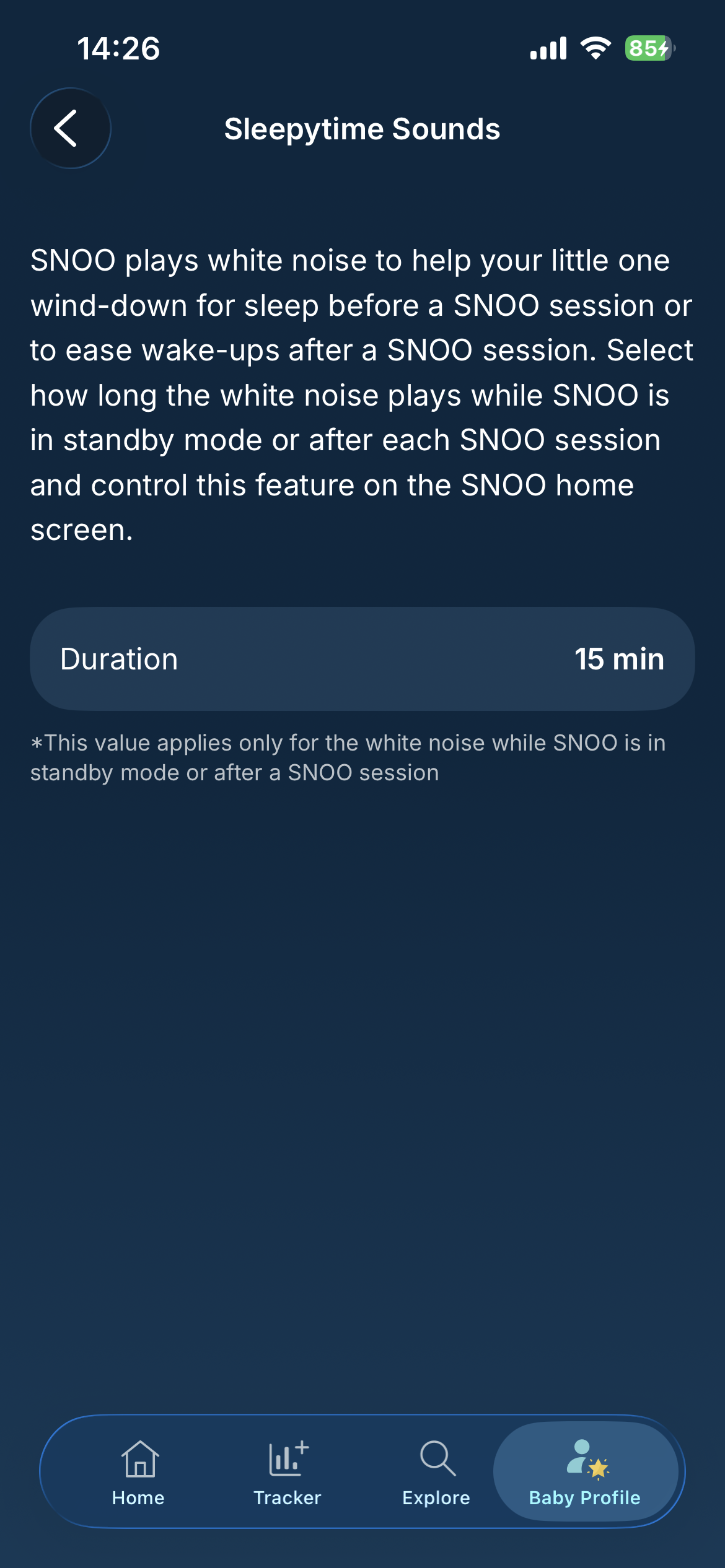 Can I set white noise to play outside of a SNOO session? 2nd.jpeg