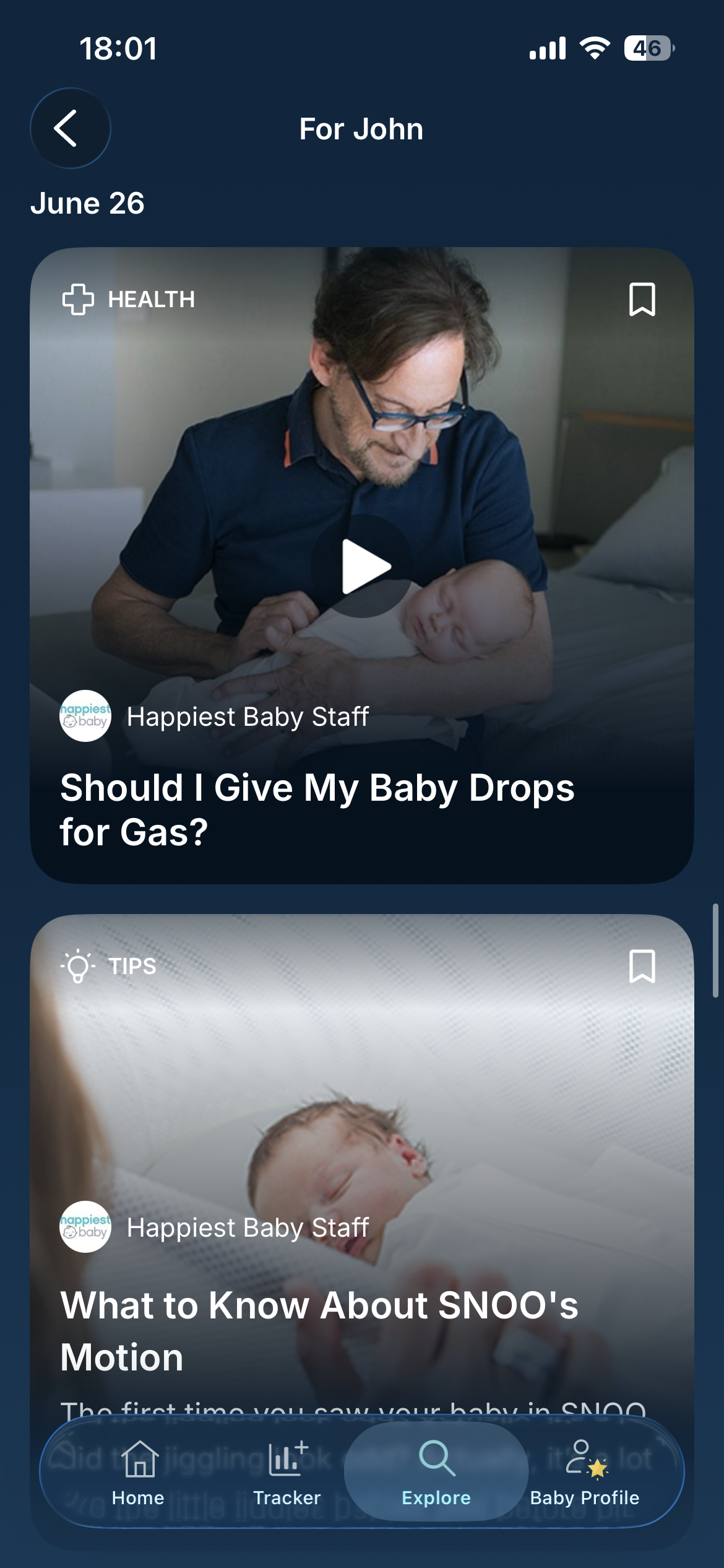 How do I navigate through the Happiest Baby App? 6 Timeline .PNG