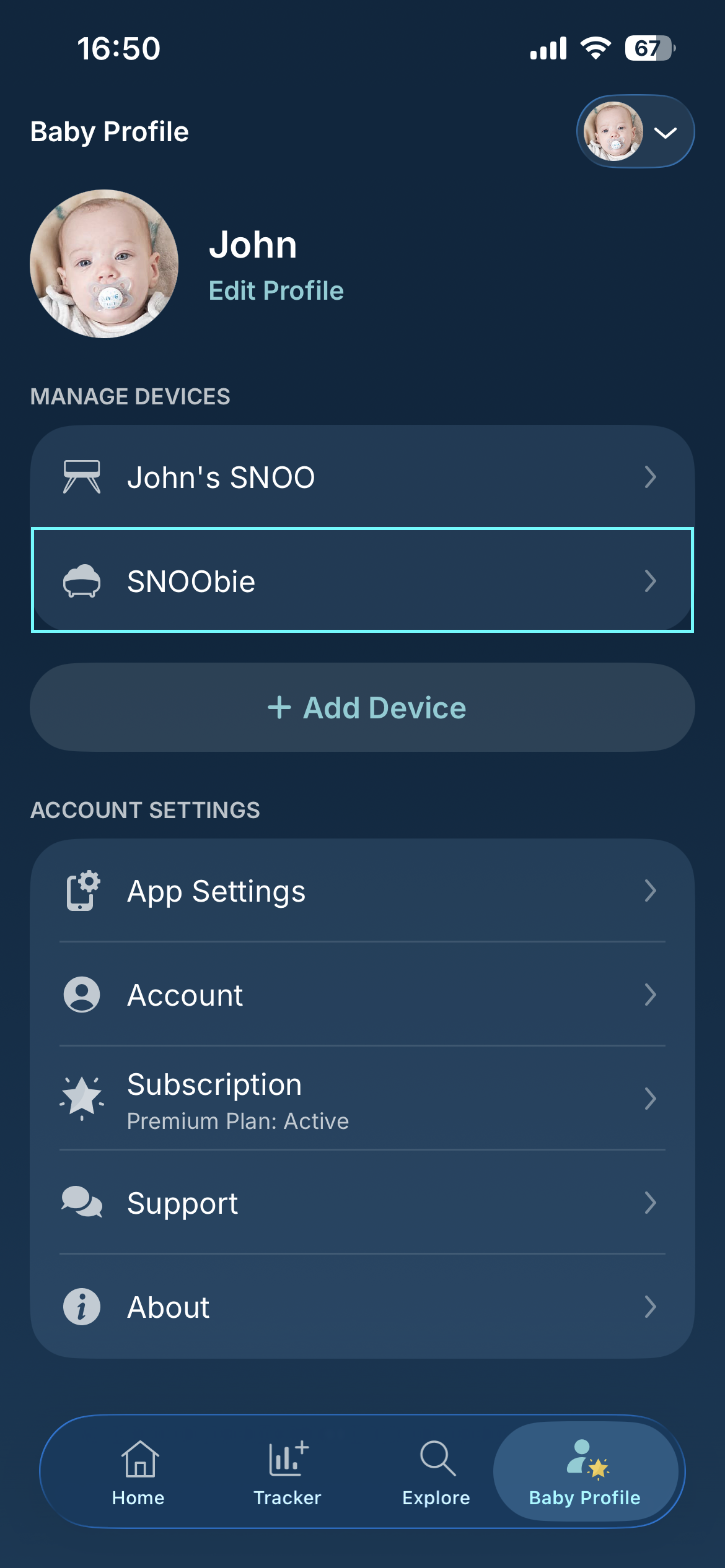 How do I adjust the brightness of SNOObie’s light?  Snoobie Settings.PNG