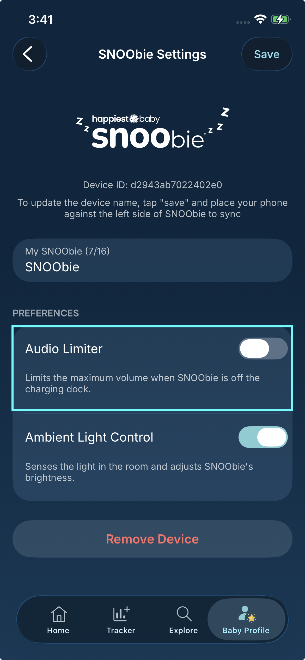 How do I adjust the brightness of SNOObie’s light? Ambient L Off.jpeg