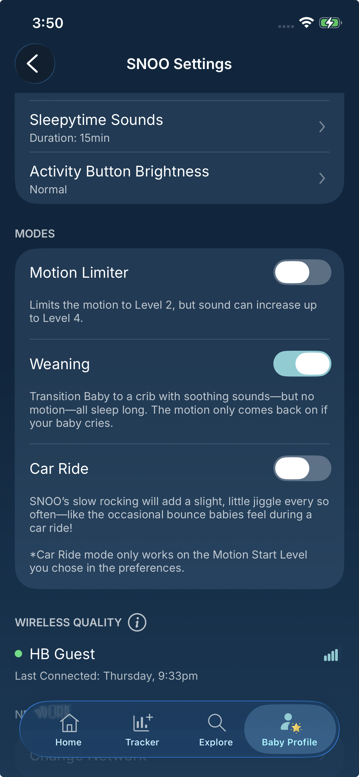 What is the Weaning Feature and when should I use it?  1st.PNG