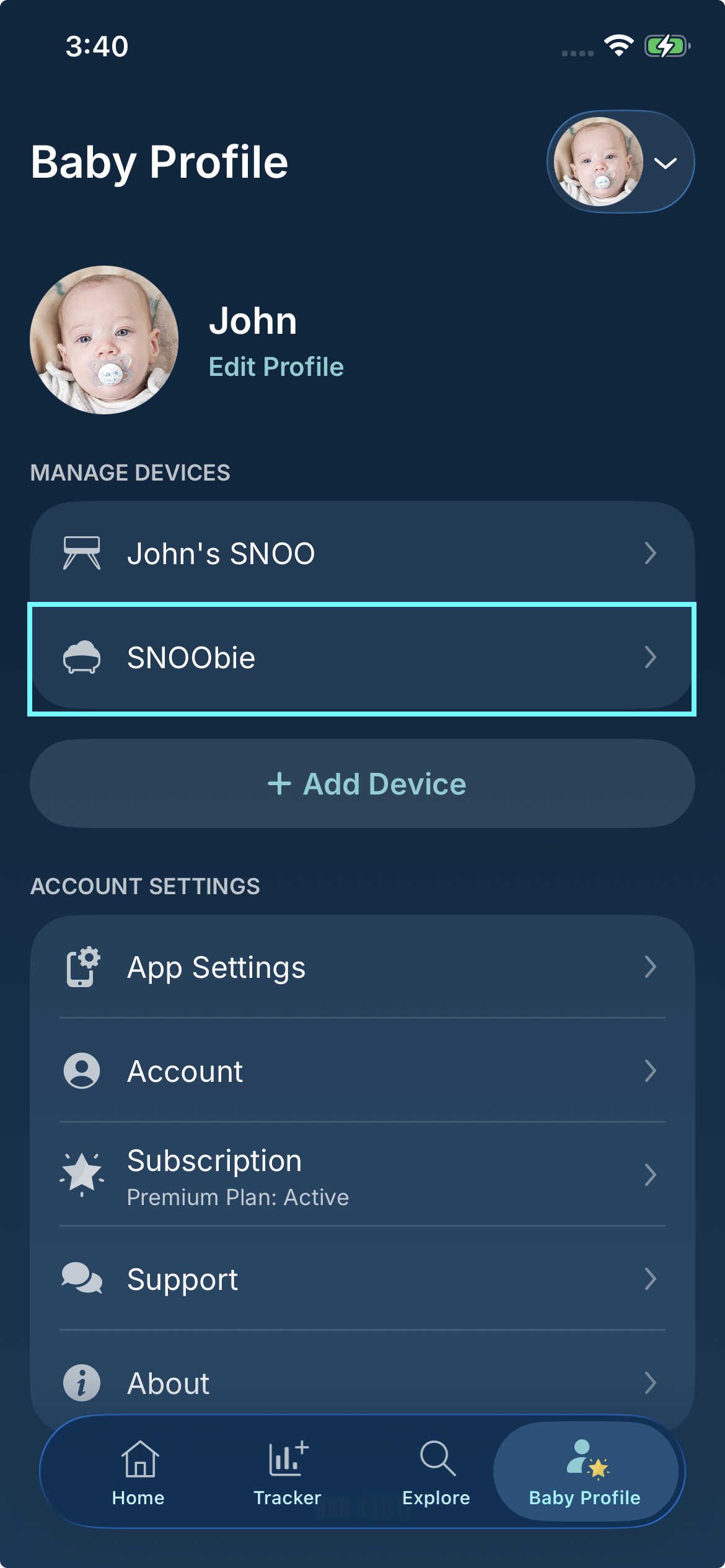 How do I adjust the brightness of SNOObie’s light?  Snoobie Settings.PNG
