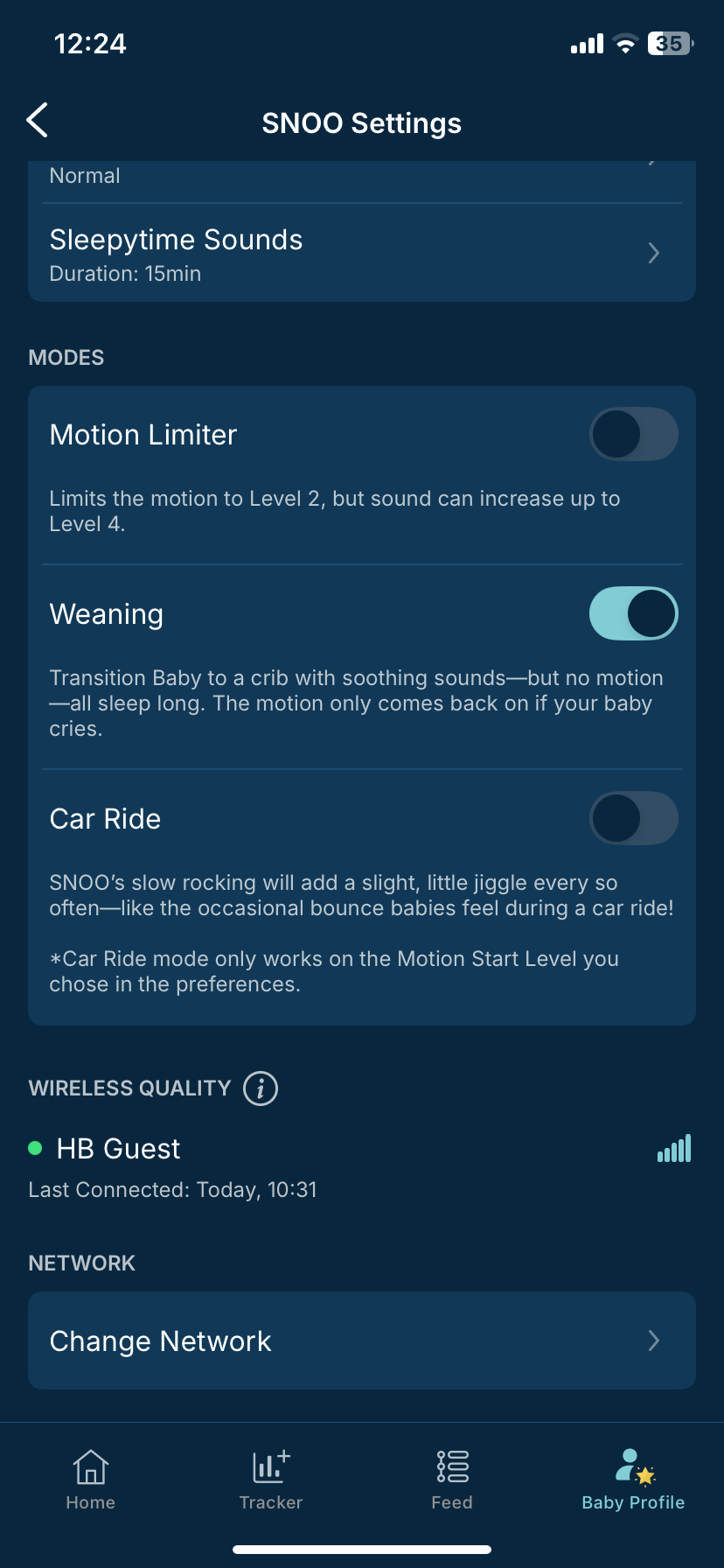 What is the Weaning Feature and when should I use it?  1st.PNG