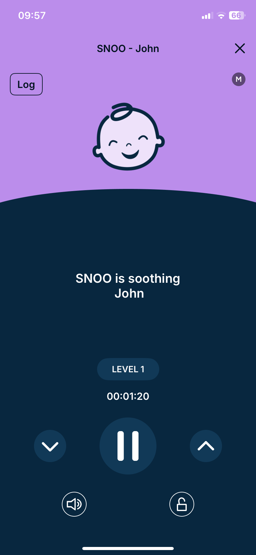 How do I navigate through the Happiest Baby App? SNOO Dashboard.jpeg
