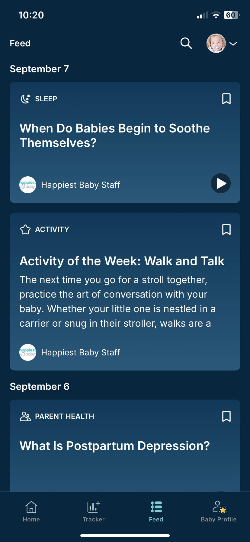 How do I navigate through the Happiest Baby App? 6 Timeline .PNG