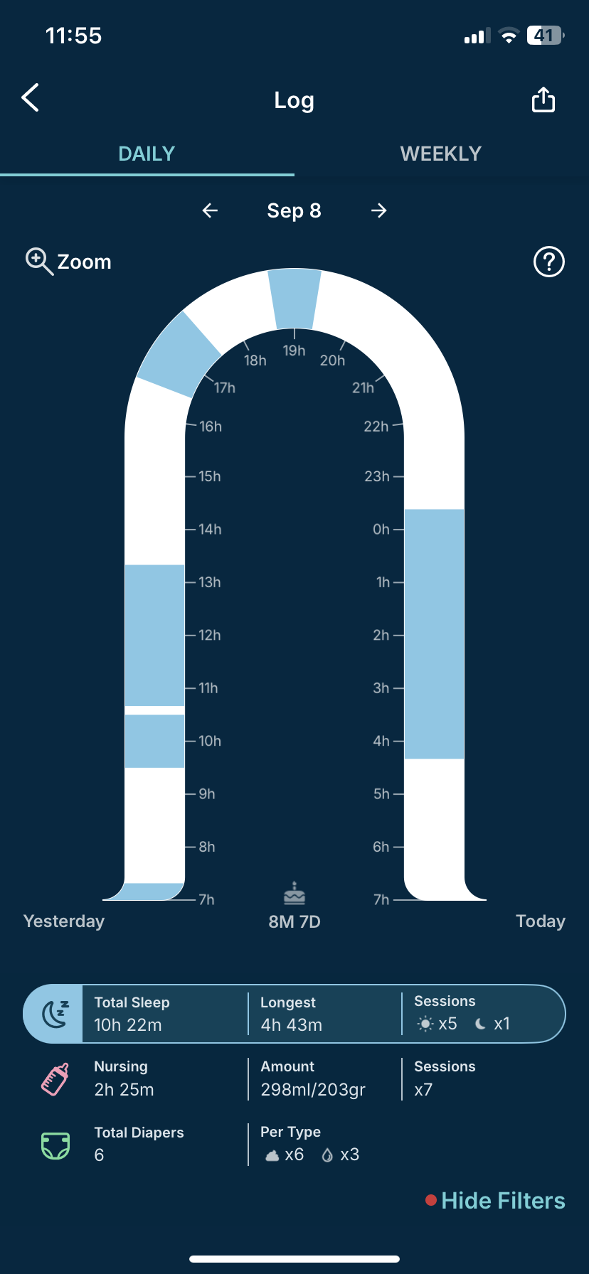 How does the Happiest Baby App track my baby's sleep? Sleep Log.PNG