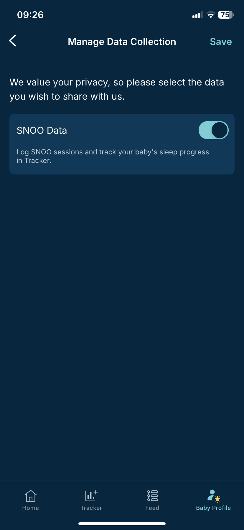 How do I change my Data Collection Preference in the Happiest Baby App? 3rd .PNG