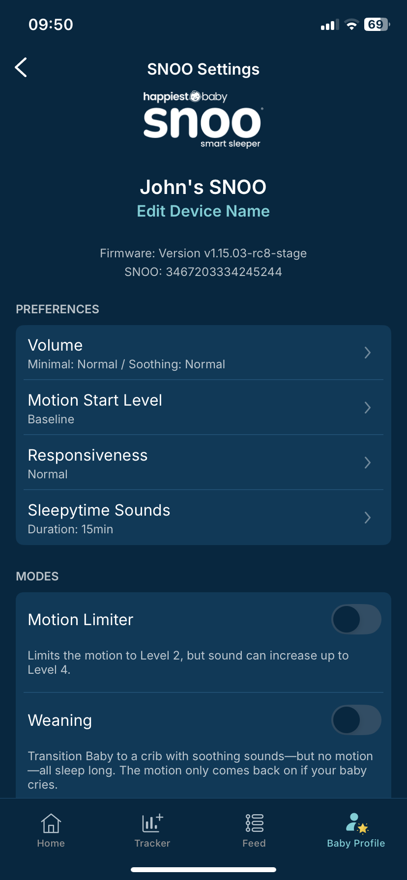 Can I pair multiple SNOOs to a single account? SNOO Settings 1.PNG