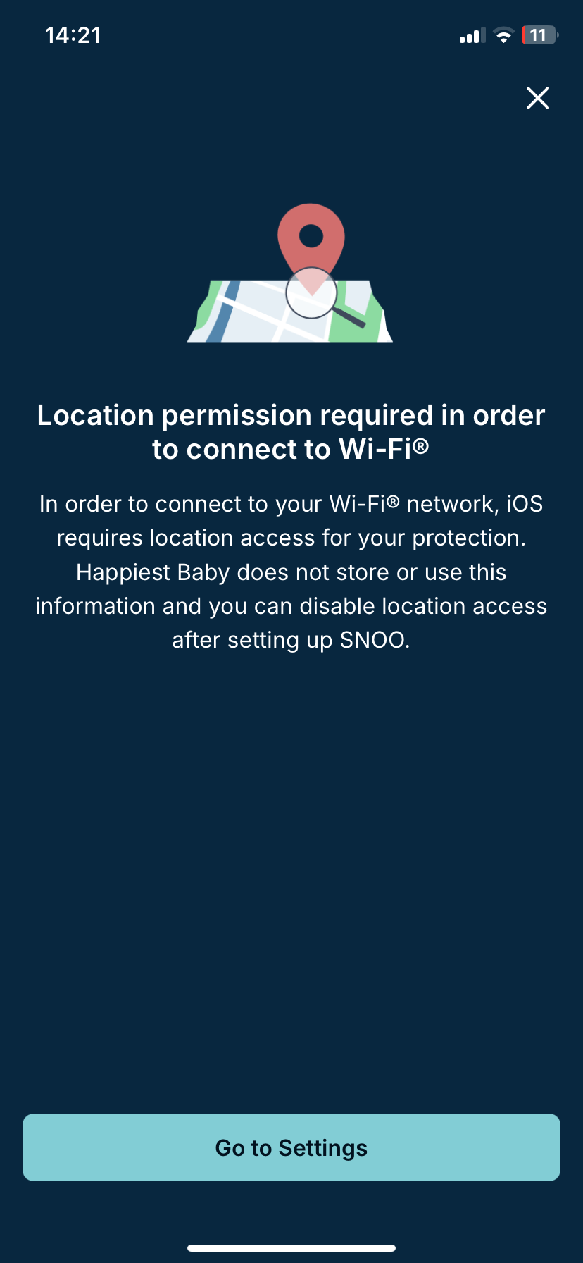 The Happiest Baby App keeps asking me to enable location_ .jpeg