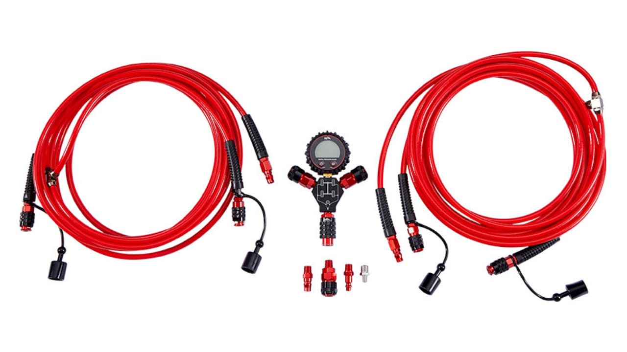 4-Tyre Inflation & Deflation Hose & Gauge Kit