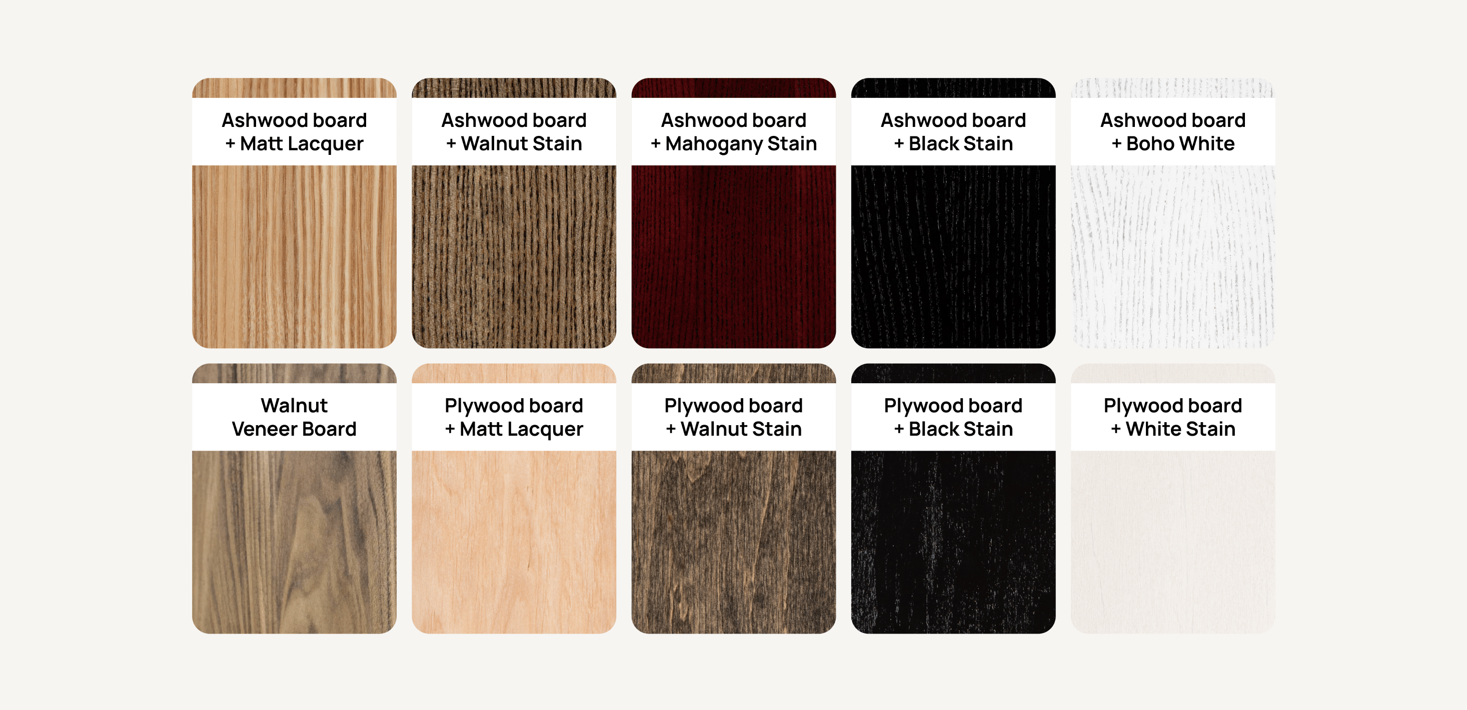 Types and Colors of Wood We Use