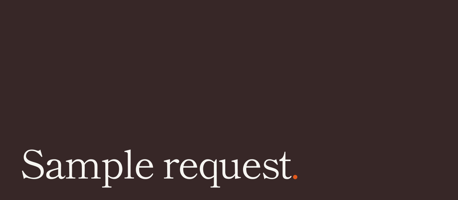 Sample Request