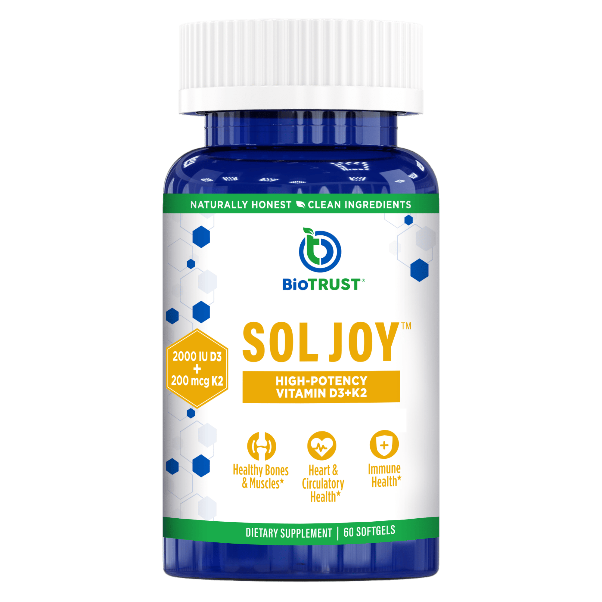 Sol Joy™ — High-Potency Vitamin D3 + K2 Supplement
