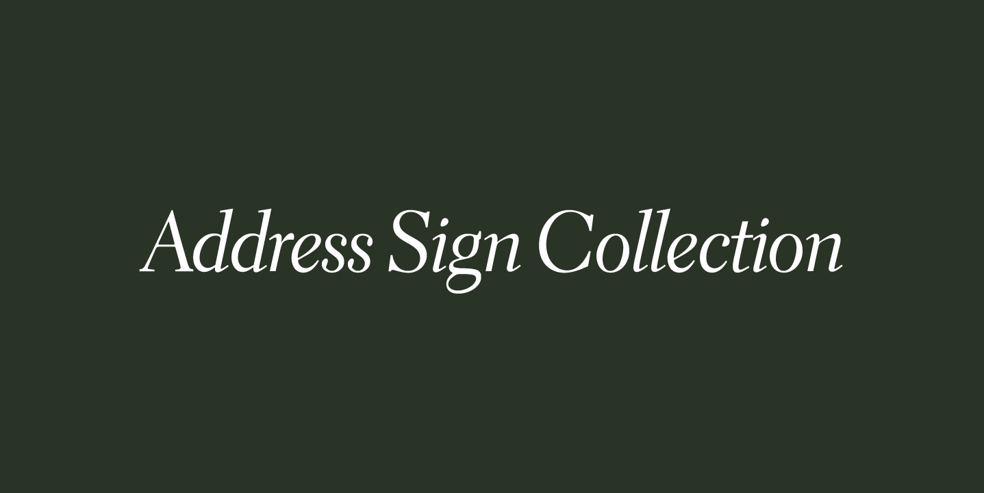 Address Signs