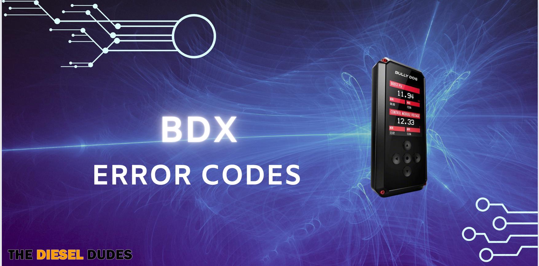 ERROR CODES