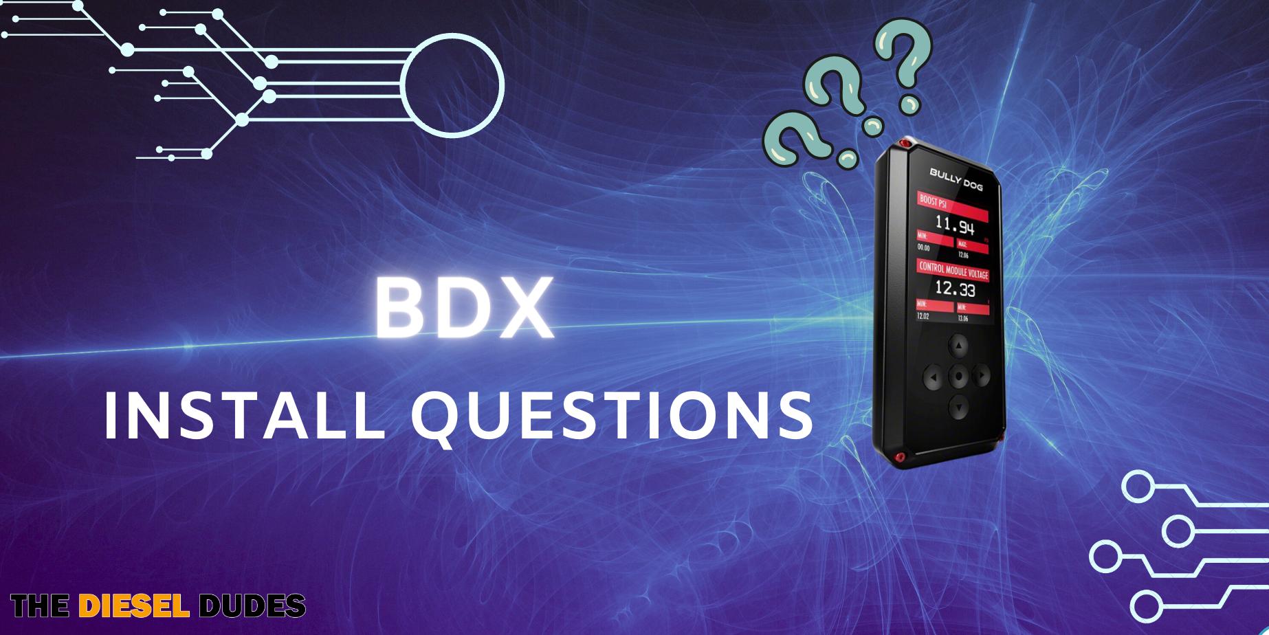 BDX/X4/SCT Install Question