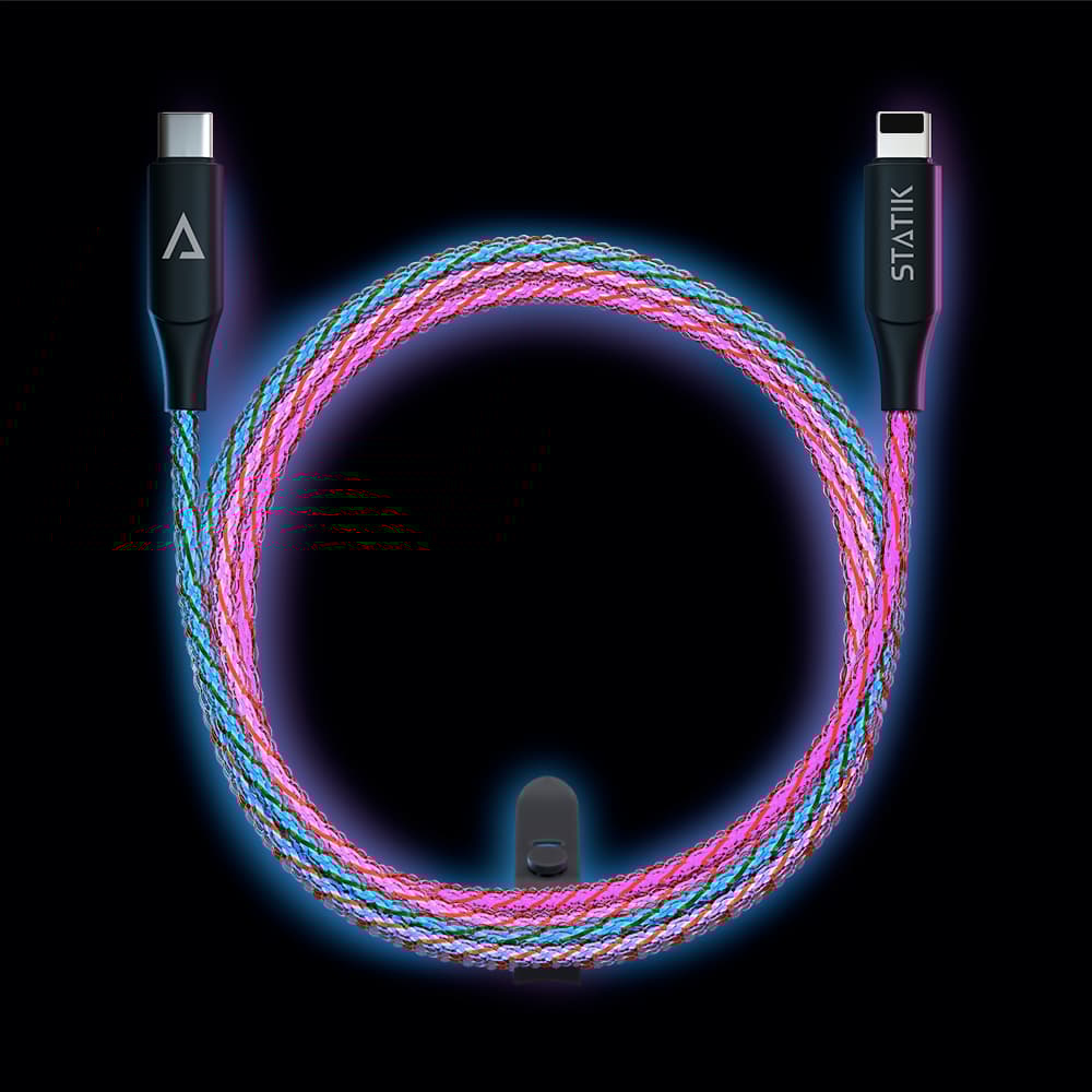 GloBright Braided LED Cable | 100W BlitzCharge | USB-C