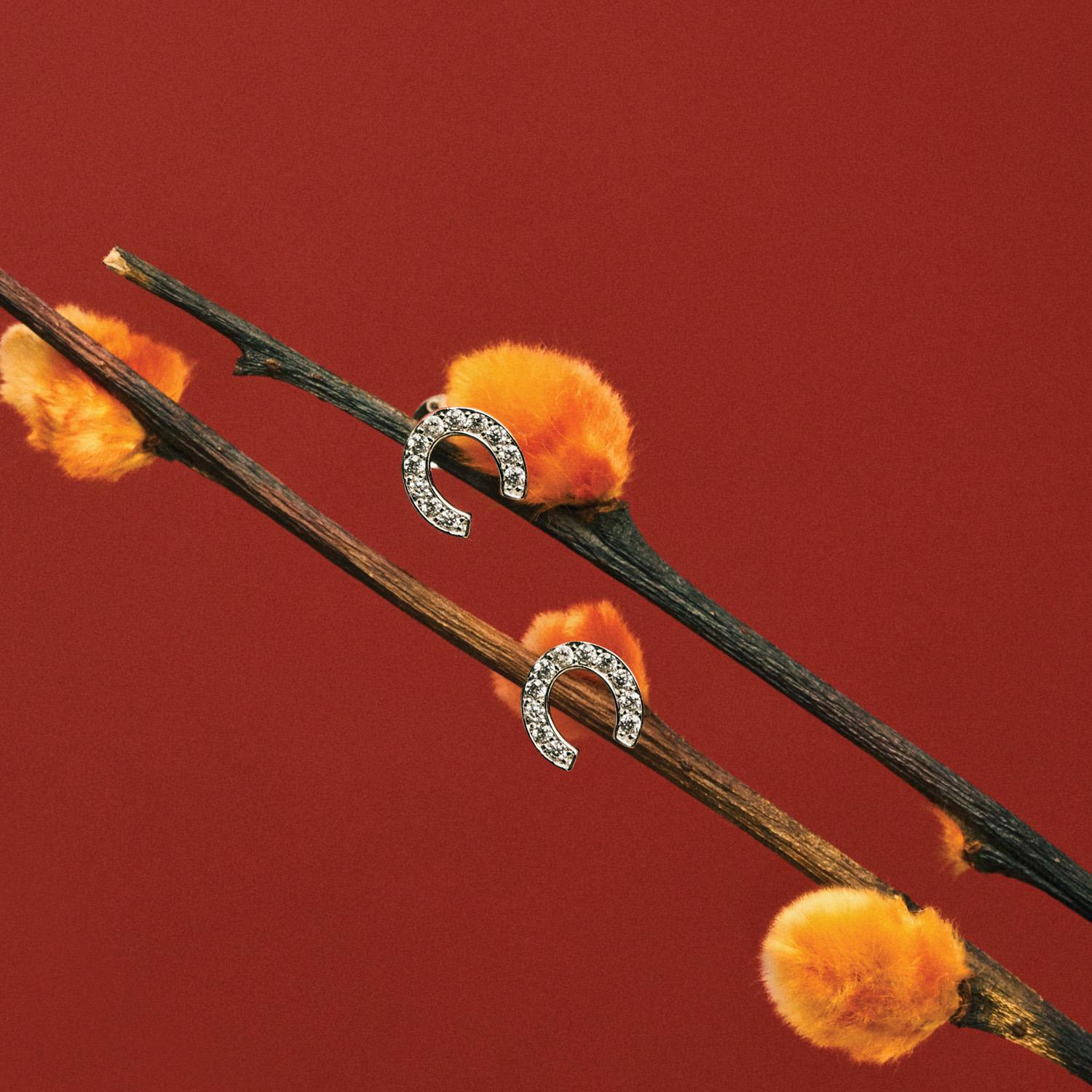 Gift with Purchase | Year of the Horse Red Packets & Silver Horseshoe Studs