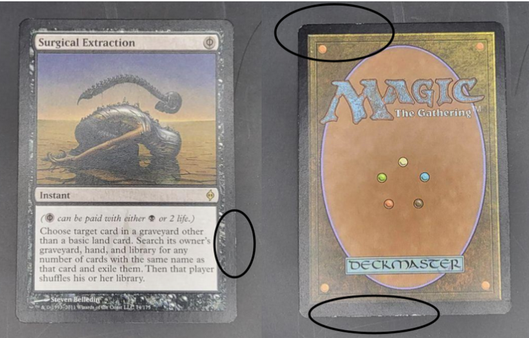 A close up of a card AI-generated content may be incorrect.