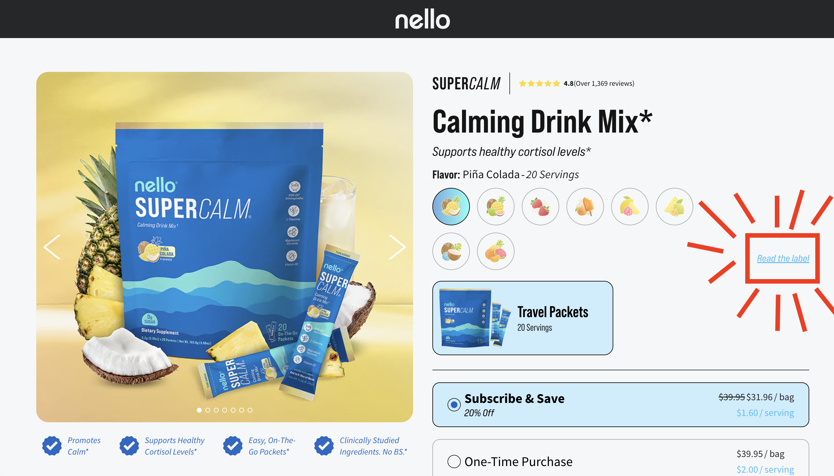 Nutritional Facts Label