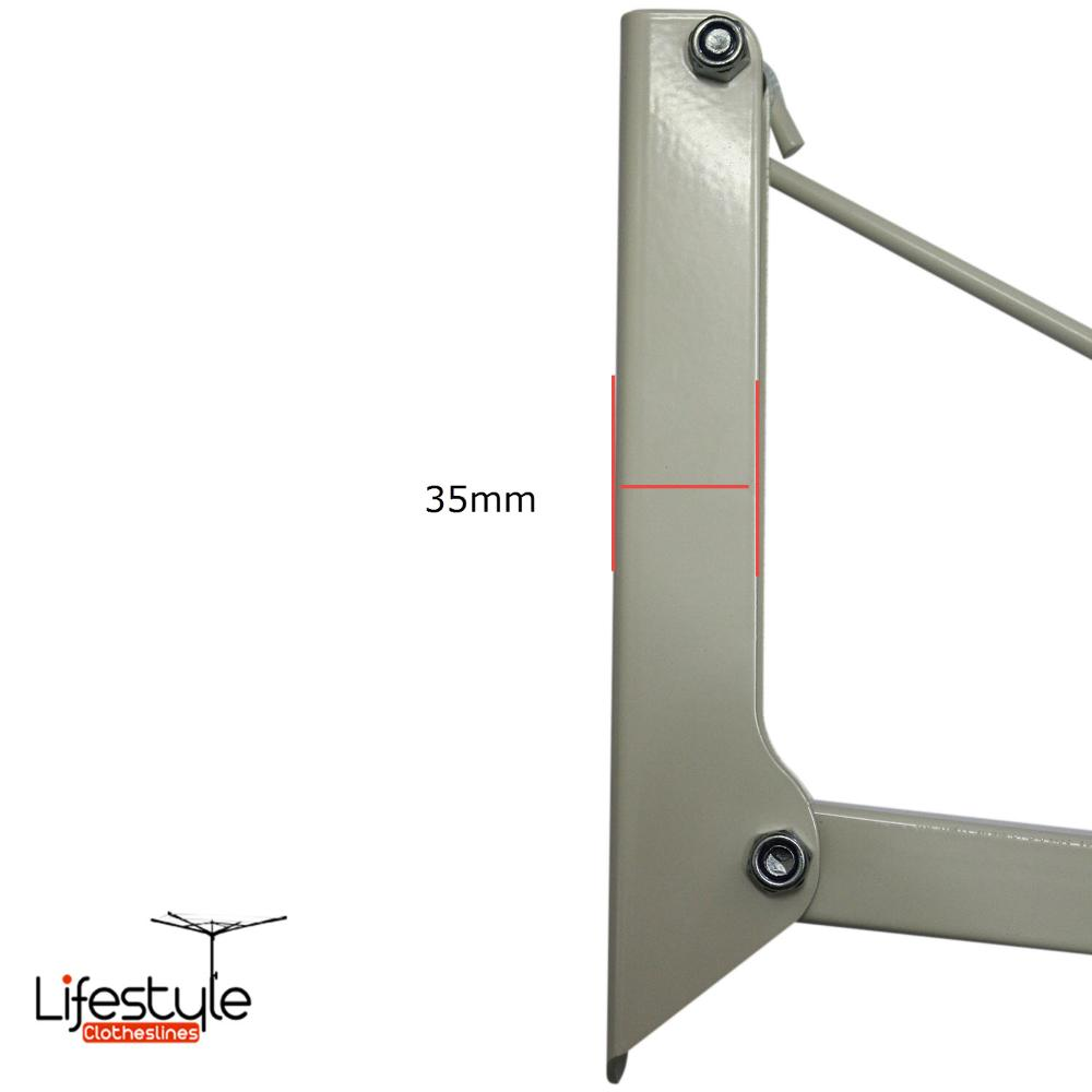 Bracket Length and Width of Austral Fold Down Clothesline