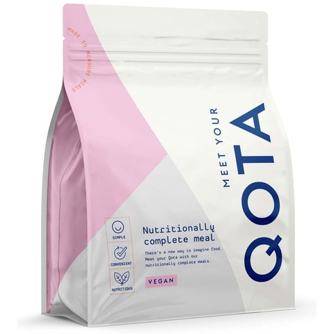 A white and pink bag with blue text

Description automatically generated
