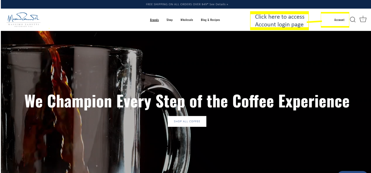 Screenshot of shopmzb.com homepage