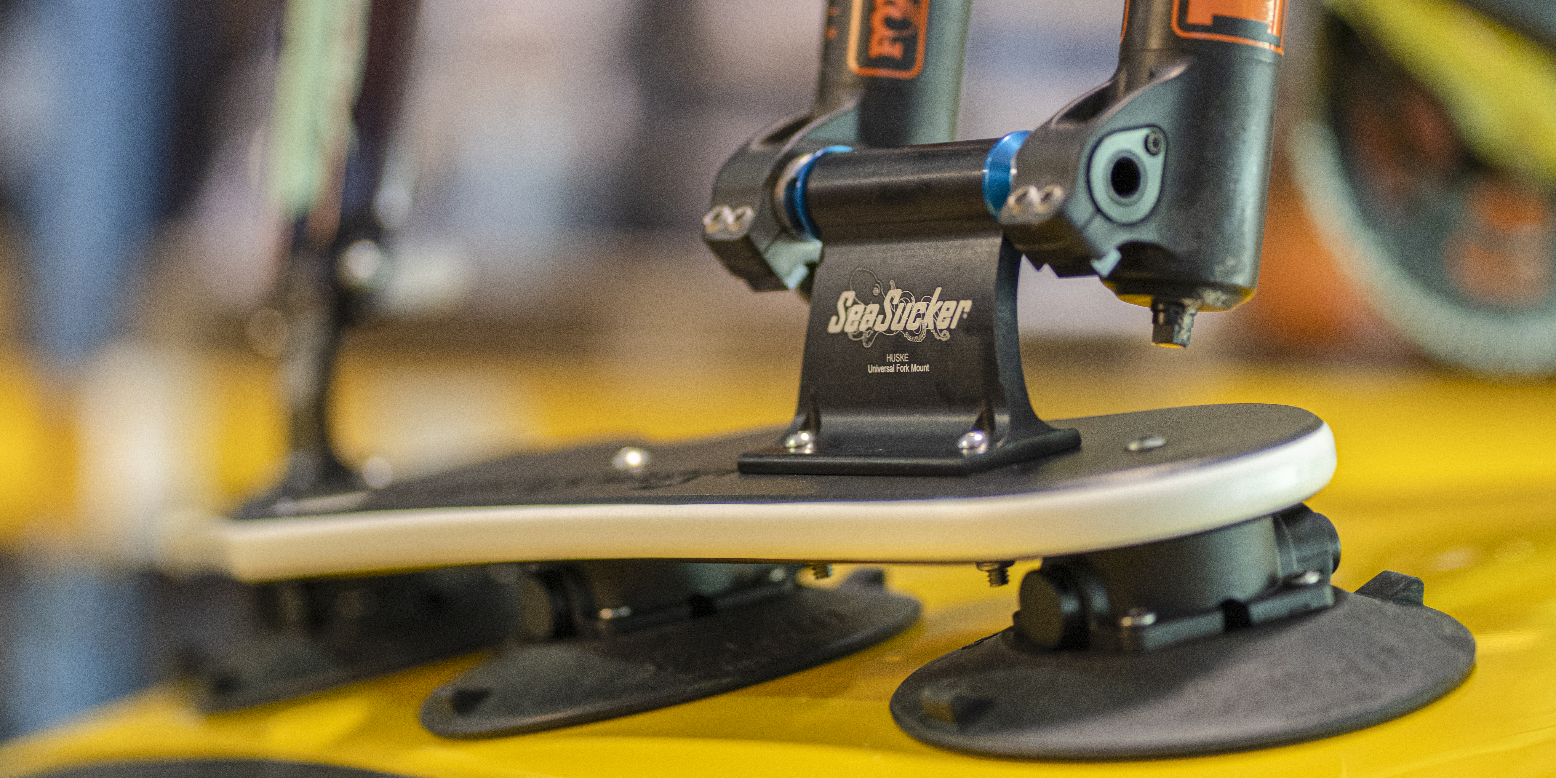 SeaSucker Mini Bomber Bike Rack with a HUSKE Fork Mount.