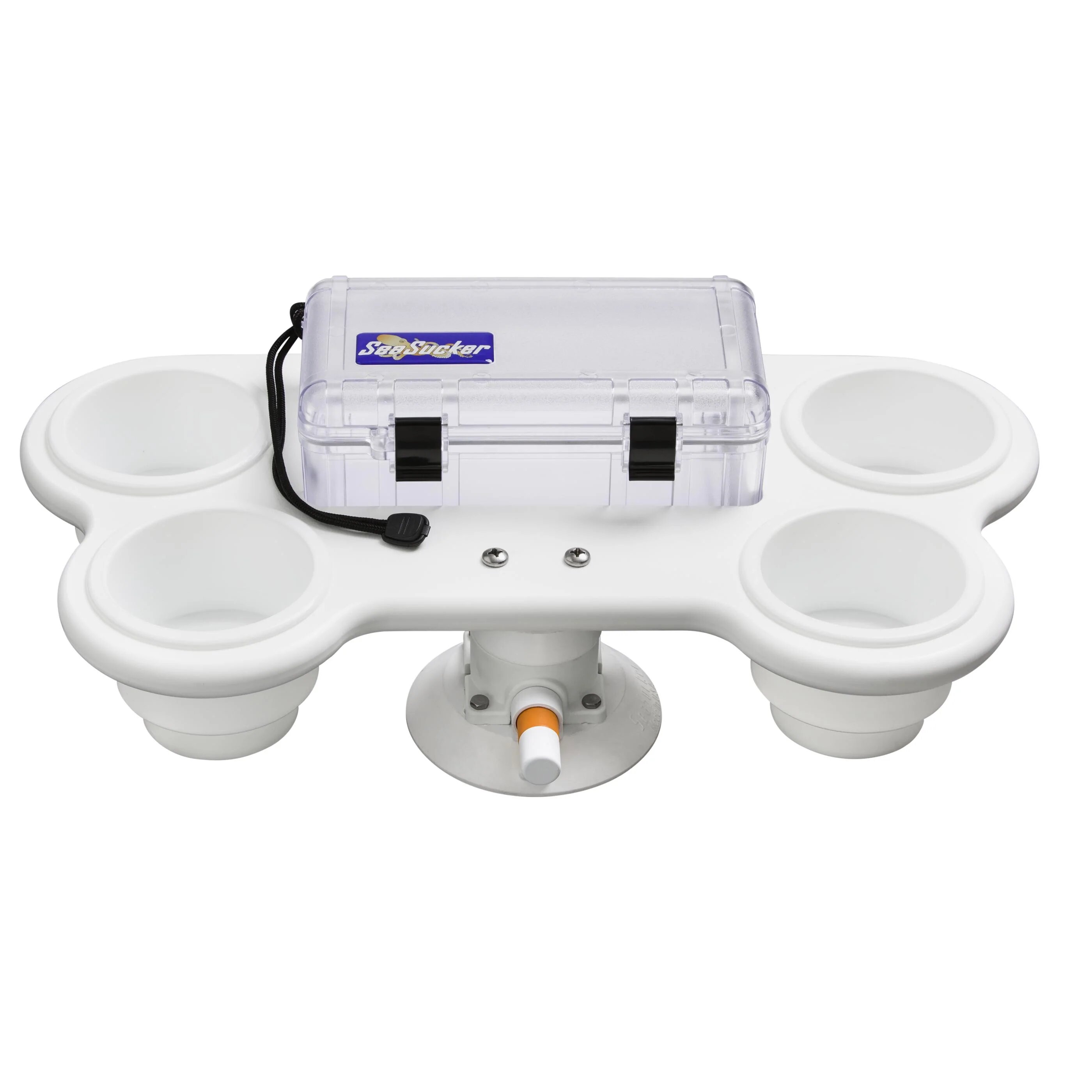 SeaSucker 4-Cup Holder w/ Large Dry Box in White